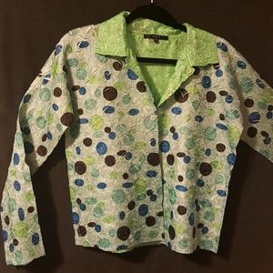 Stylish metallic print top